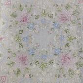 O242 一条出 30cm 彩绣八朵花满工手帕