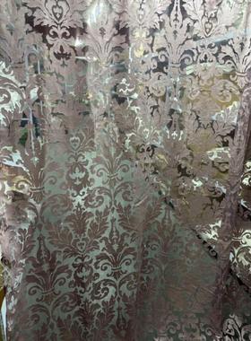 DZ155 紫色贴花纱帘 1.7*2.6米