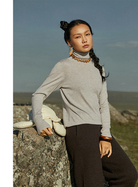 Say Ya【幻】守护 精纺baby山羊绒简奢高领套头衫 基础打底