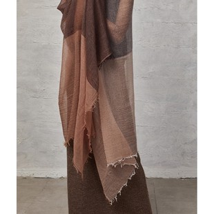 云 幻想 超轻软羊绒围巾 Say 防晒 卓 大披肩 色织四色拼接