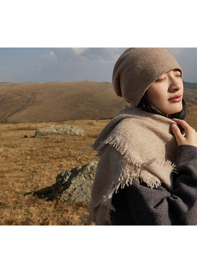 Say Ya 【幻】复古老花福纹羊绒方巾 围巾披肩优雅保暖