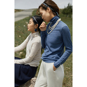 修身 幻 Say 轻薄弹力80支高领羊绒打底衫  零约束 四季