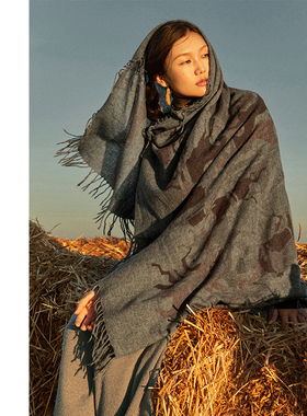 Say Ya【幻】自留十条都不够！ 高端大马喷绘山羊绒围巾/方巾披肩