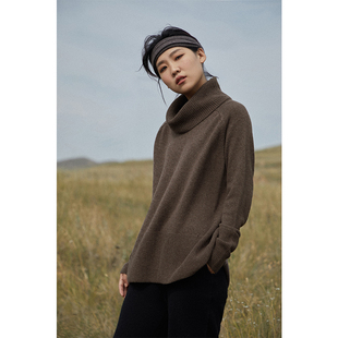 宝针漏斗高领羊绒衫 幻 元 宽松 无事亦匆匆 Say