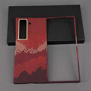 适用三星Fold6手机壳凯夫拉W25超薄zfold6碳纤维保护套防摔心系天下Samsung全包芳纶纤维磁吸磨砂折叠屏新款