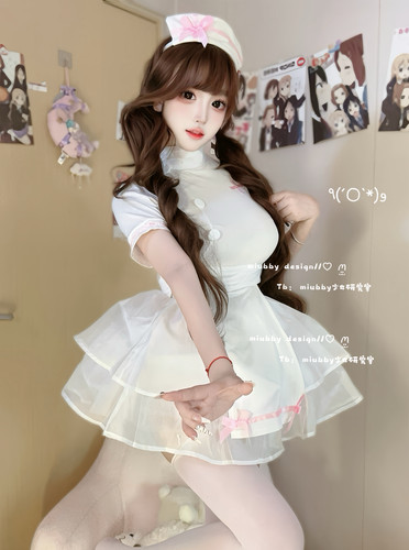 Miubby「甜娇护士」性感露背护士制服女仆万圣节角色扮演cos套装