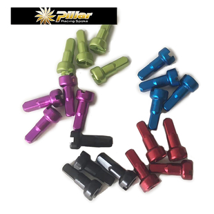 协达Pillar 圆头高强度超轻 铝帽2.0x14mm 彩色辐条帽,适用于14G