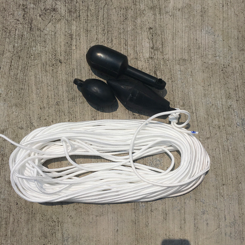 船用撇缆绳 IMPA211271抛缆绳 抛物绳 船用绳 白丙纶绳6mm8mm图片