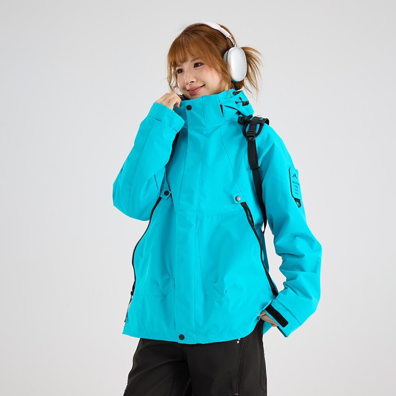外贸尾货三合一冲锋衣男女同款加厚夹克外套户外登山服山系连帽