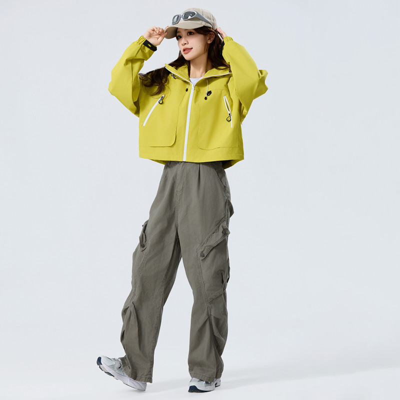 外贸尾单新款春秋男女冲锋衣外套登山服潮牌户外防风防水透气可拆