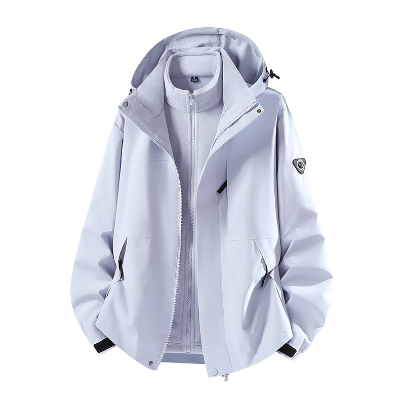 外贸尾单三合一两件套登山服冲锋衣夹克山系户外防水保暖情侣款