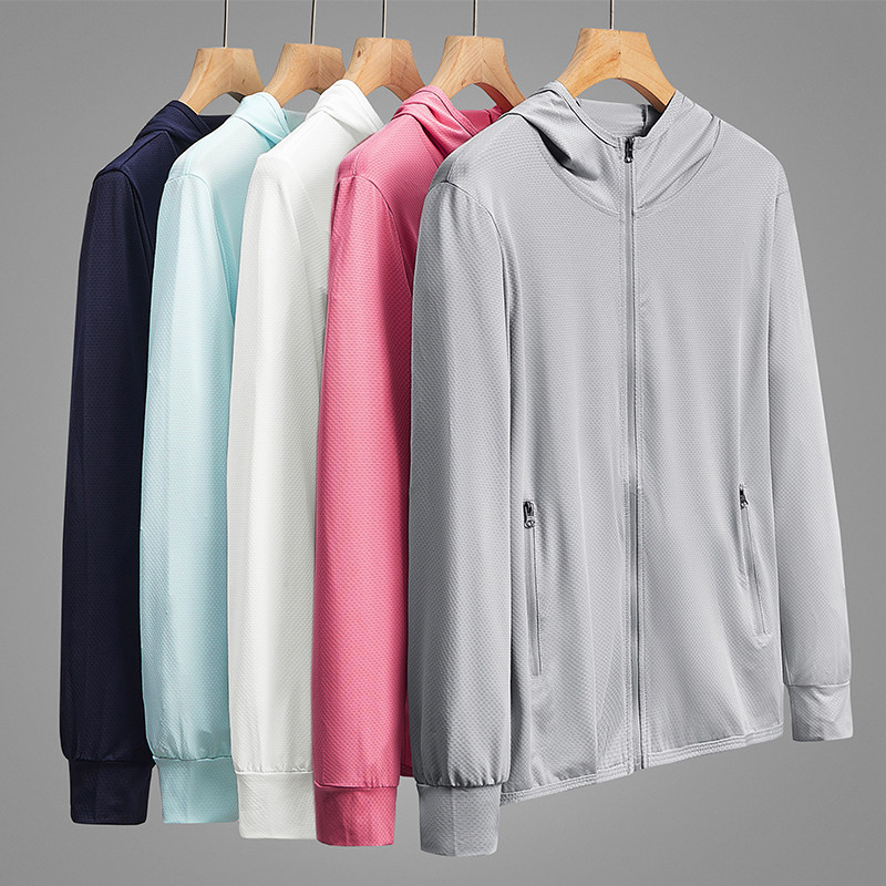 外贸尾单夏季男女超薄防晒衣冰凉感外套户外钓鱼防晒服速干皮肤衣