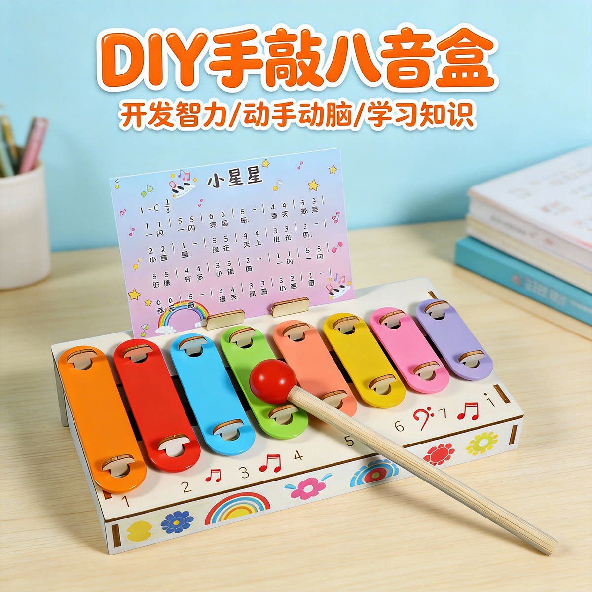DIY手敲八音琴儿童音乐启蒙