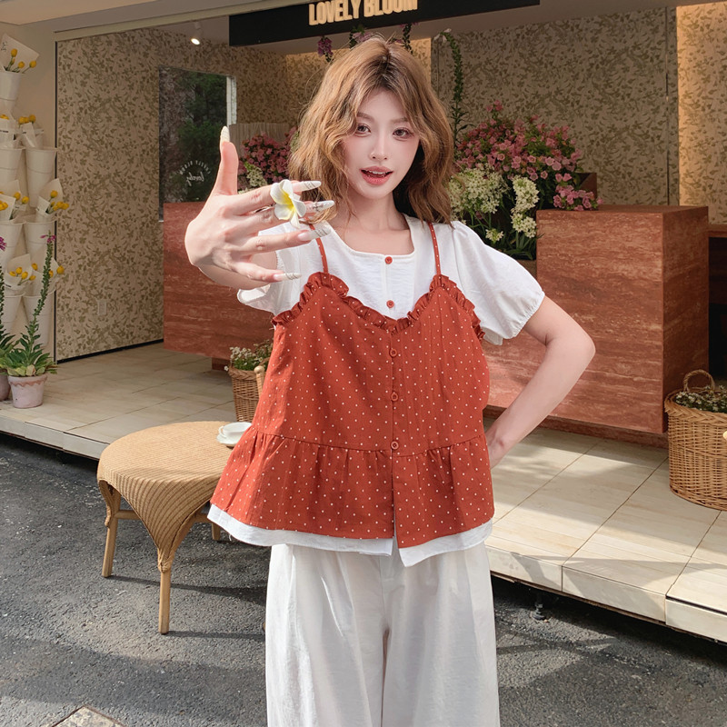甜美风显瘦森系运动风时尚套装muji风女装cleanfit风短袖蕾丝气质,女装套装/套裙,2B218