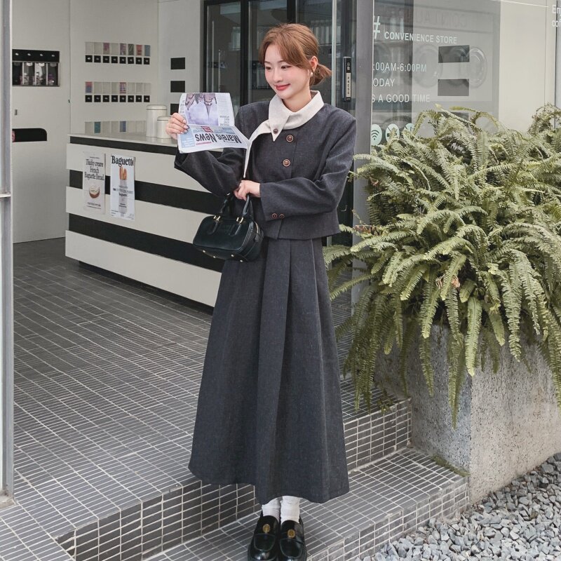 有货撞色小香风两件套套装2B218-2518-P165，控248,女装套装/套裙,2B218