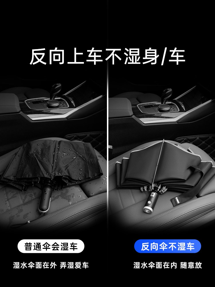 新品IV加UGII务携高端雨伞全自动反向车载商男士折叠便伞大加固厚