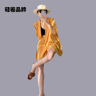 垂感两件套装 朗姿约定西装 薄款 气质显瘦短裤 外套女2025夏装 新款