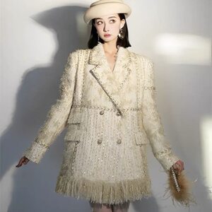 奶系穿搭早春外套高级感洋气名媛女装千金日常穿搭设计感小香秋冬
