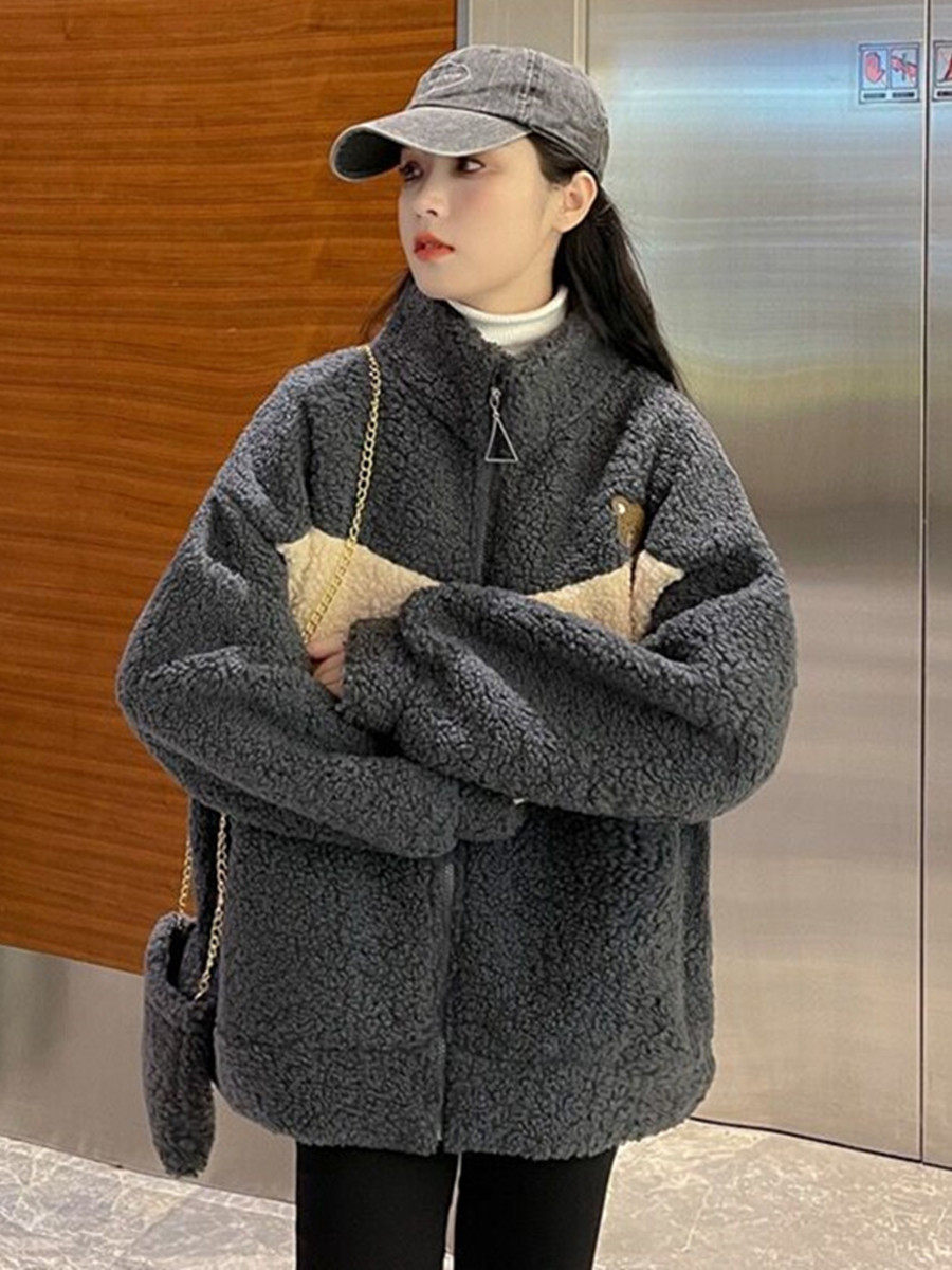 胖mm大码女装小个子羊羔绒外套2025秋冬新款宽松百搭卫衣开衫上衣,女装/女士精品,常规大码外套,淘宝优惠券,粉丝福利购,淘宝优惠卷