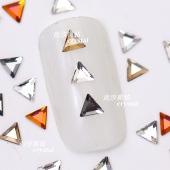 正品 华子2711迷你3.3mm正三角001白色平底美甲钻水晶饰品贴钻diy