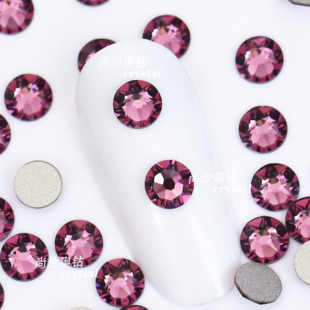 正品施家2088圆钻219浅紫色平底华子美甲钻奥地利水晶饰品贴钻