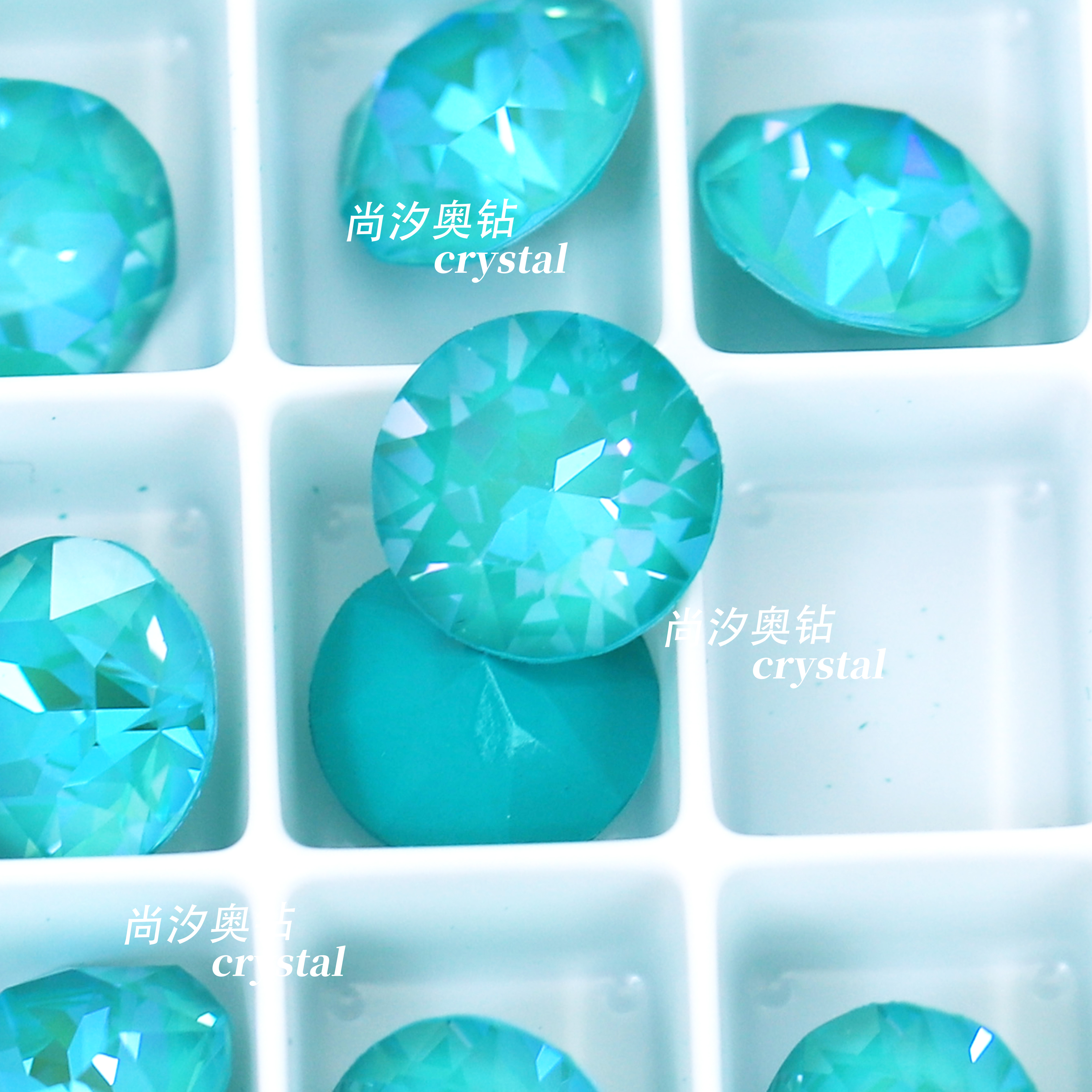 施华洛1088尖底L142D幻彩绿美甲