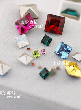 4428正方尖底方形美甲饰品钻