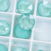 新品 奥钻施家水晶1088美甲尖底堆钻超闪L115S薄荷绿圆形指甲饰品