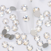 正品 施家2088平底圆形001mol月光白美甲饰品钻耳环耳钉宠物发夹