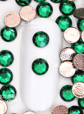 正品奥地利施家水晶华子2078HF336帝王绿平底烫钻美甲钻服装饰品