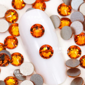 秋季 新品 施家2088圆钻1202深橙色平底华子美甲钻奥地利水晶饰品贴