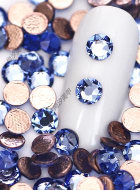 正品奥地利施家2078HF水晶华子211浅蓝色平底烫钻美甲钻服装饰品