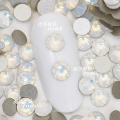 正品 施家2088平底圆形234蛋白色美甲饰品钻耳环耳钉宠物发夹diy