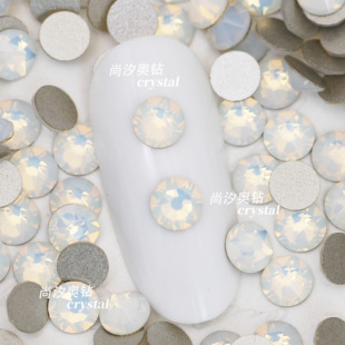 正品 施家2088平底圆形234蛋白色美甲饰品钻耳环耳钉宠物发夹diy