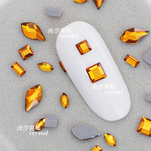 新品施华洛1202深橙色美甲烫底钻