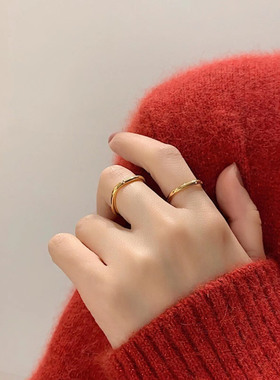 老银号纯银微镶S925锆石新款金色