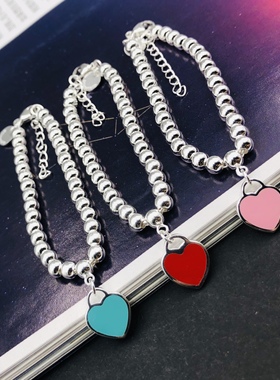 纯银小爱心儿童款手链