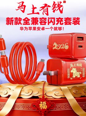 苹果充电器快充数据线套装