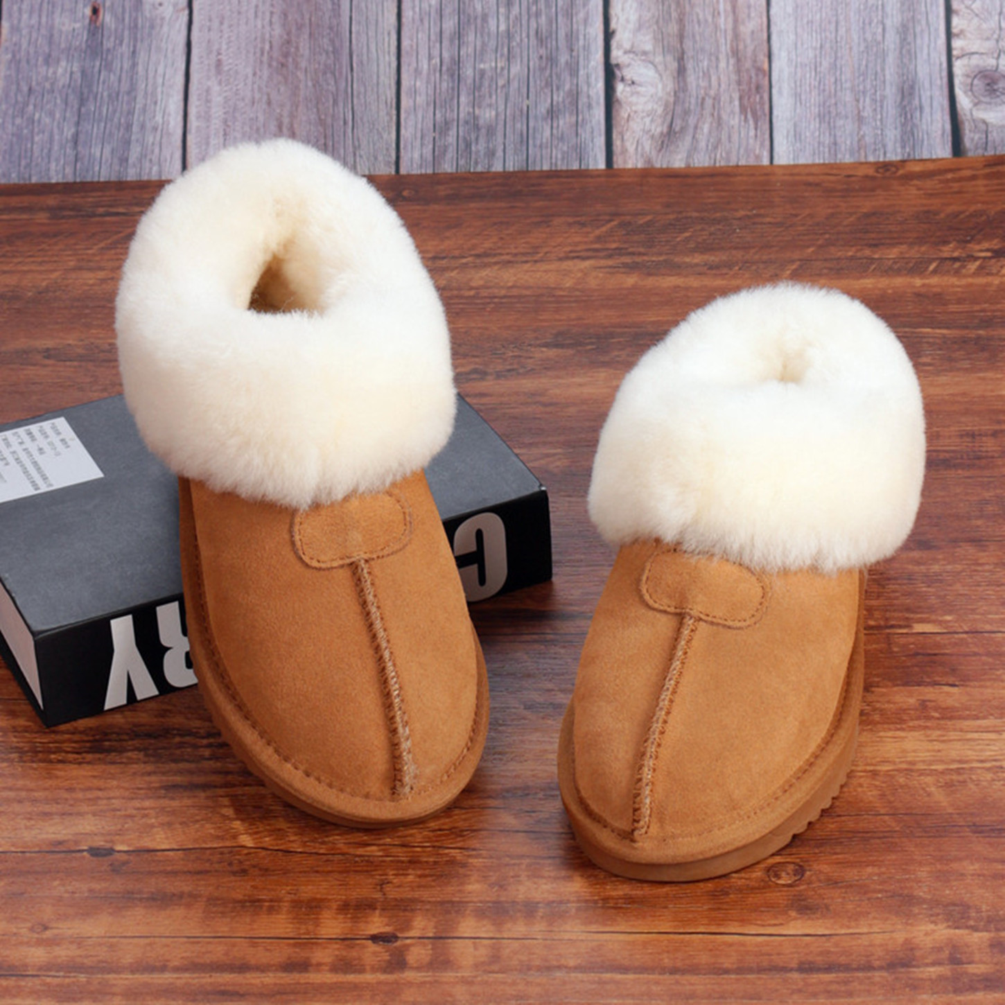 塔斯特雪地靴女皮毛一体纯羊毛