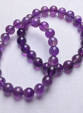 水晶未镶嵌自然天紫手链乌拉