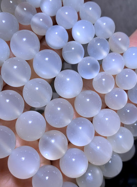 天然水晶宝石 月光石手链 白月光石手链  白月光 奶油体白月光 7A