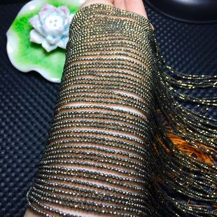 2MM 3MM 4MM 黄金矿切面刻面散珠 太赫兹黄金矿切角半成品 黄铜矿
