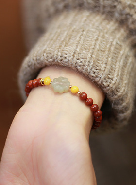 玛瑙未镶嵌民族风天然南红手链