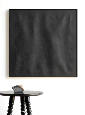 LemonWu吴歆LINESS黑色 铜板压印 艺术家限量版画 现代极简侘寂风