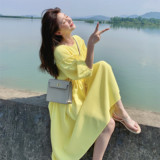 【现货】流行色黄色款连衣裙浙宝B2522224P125K188，女装连衣裙，浙宝252