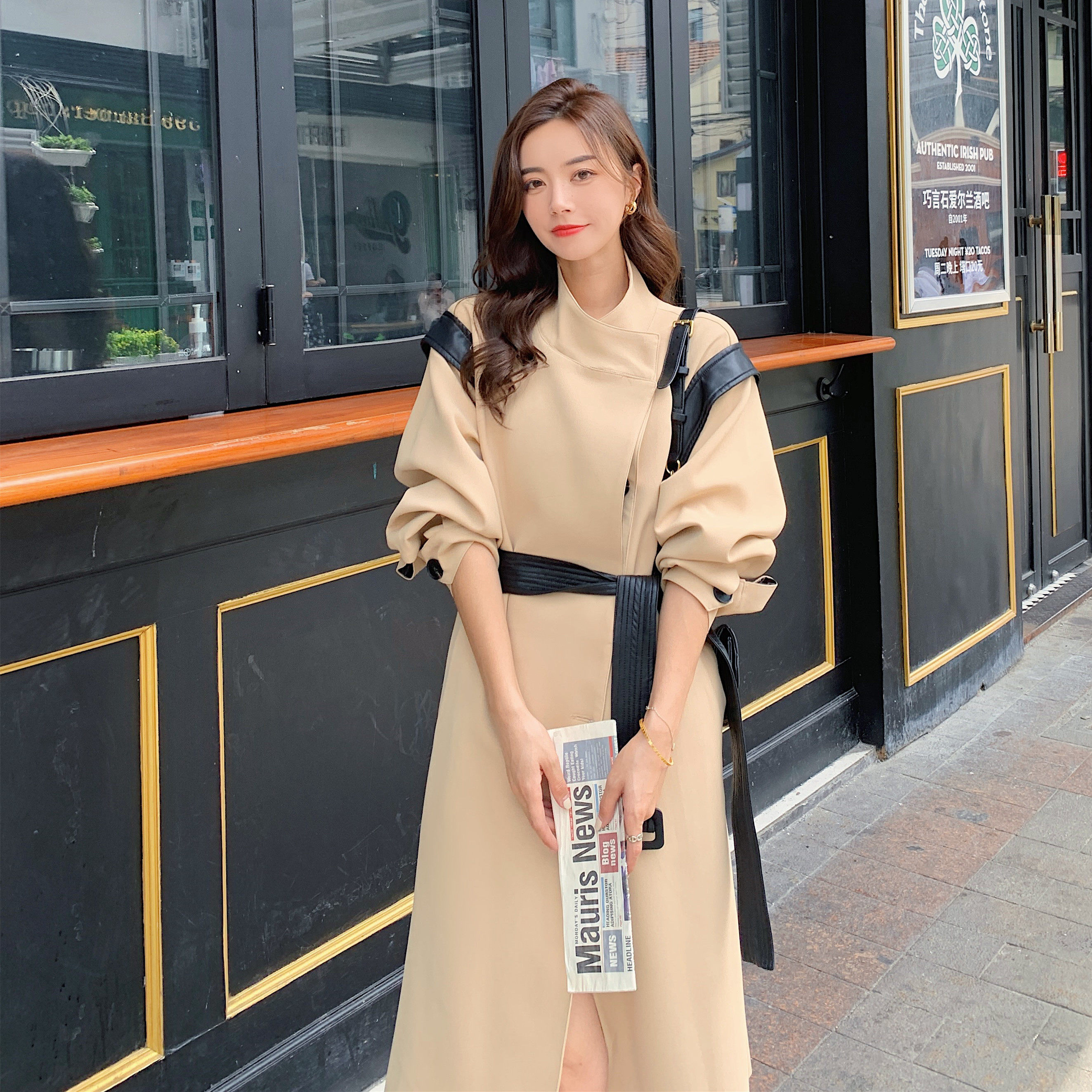 【现货档口】拼皮风衣浙宝B252-2124-P150-K228,女装风衣,浙宝252