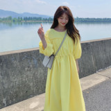 【现货】流行色黄色款连衣裙浙宝B2522224P125K188，女装连衣裙，浙宝252