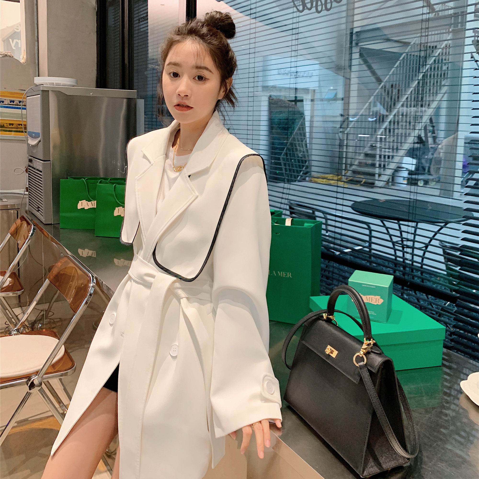 【现货】可脱卸海军领风衣浙宝B252-2210-P130-K199,女装西装,浙宝252