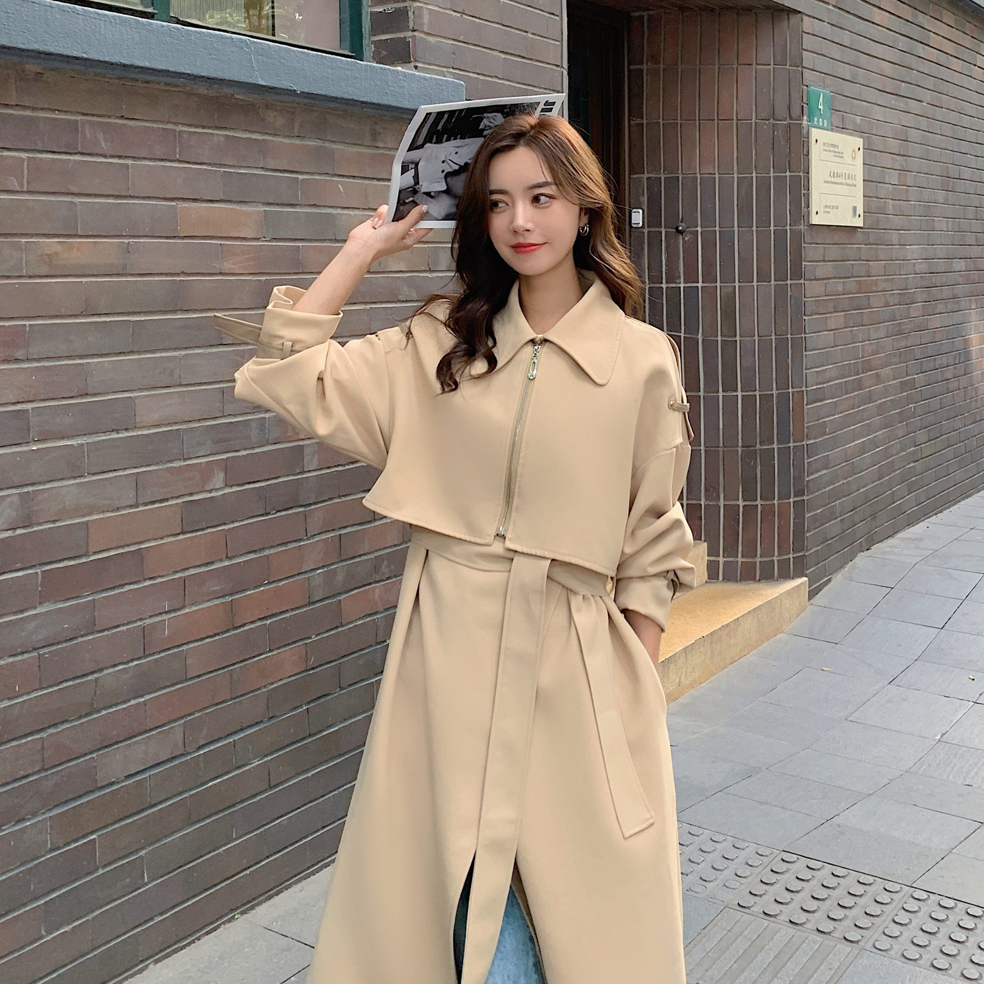 【现货】双门襟拉链风衣浙宝B252-2126-P145-K218现货，女装风衣，浙宝252