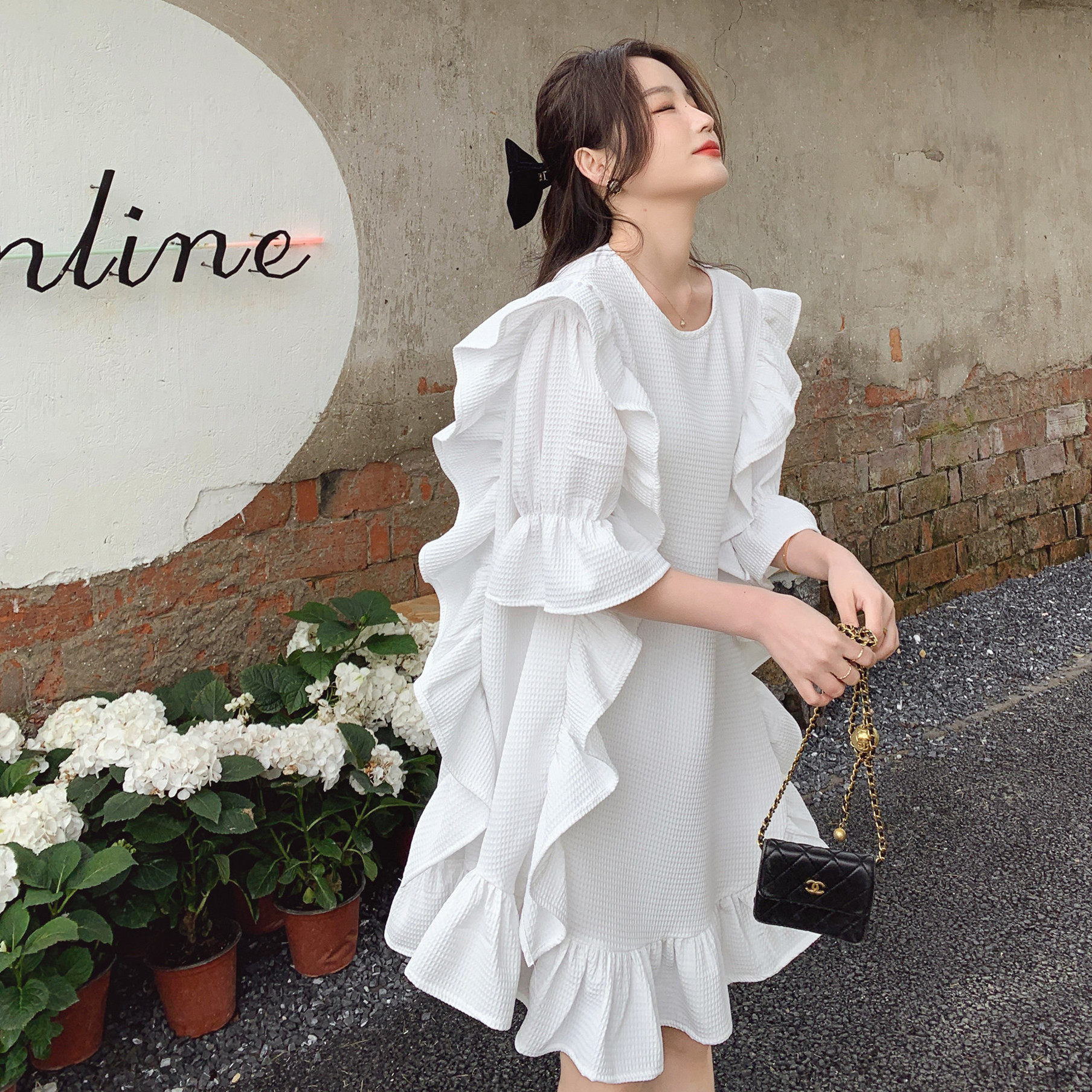 【现货】2022新款木耳连衣裙浙宝B252-2221-P100-K168，女装连衣裙，浙宝252